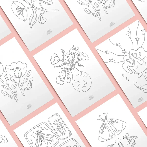 Pack 6 láminas dibujos